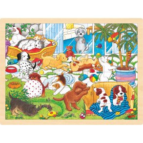 Puslespil Hunde hvalpe skole 48 Brikker